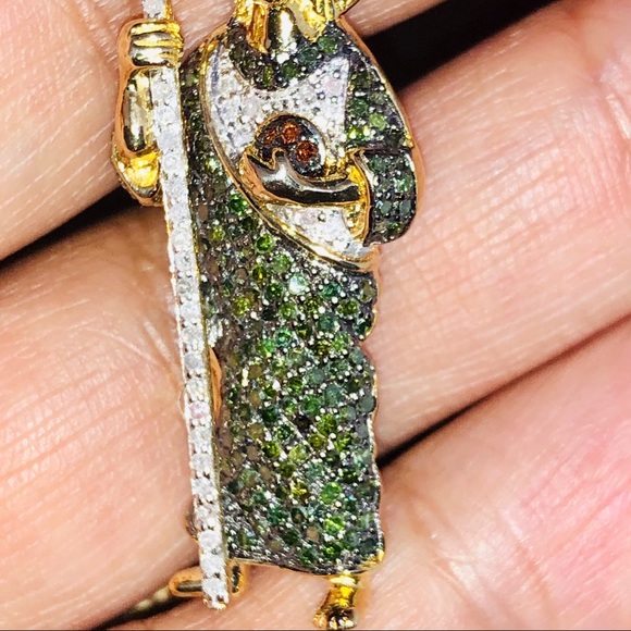 Real Diamond custom made Jesus pendant not CZ! WOW - Picture 11 of 11